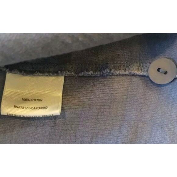 Eileen Fisher Vintage 100% Cotton Knit Pocketed Purple -Blue Jacket Women's M - Picture 8 of 13